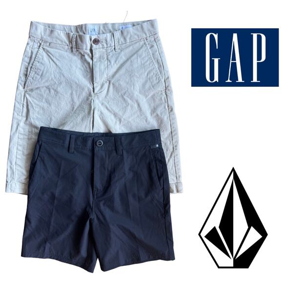 XL Boys Short Bundle Volcom & Gap 28 Waist EUC - Picture 1 of 10